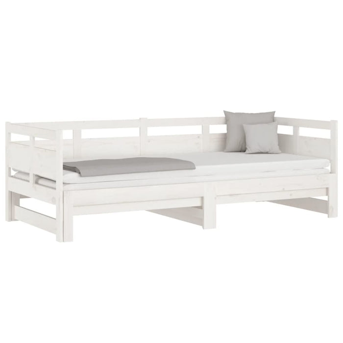 Pull-out Day Bed without Mattress White 2x(90x200) cm