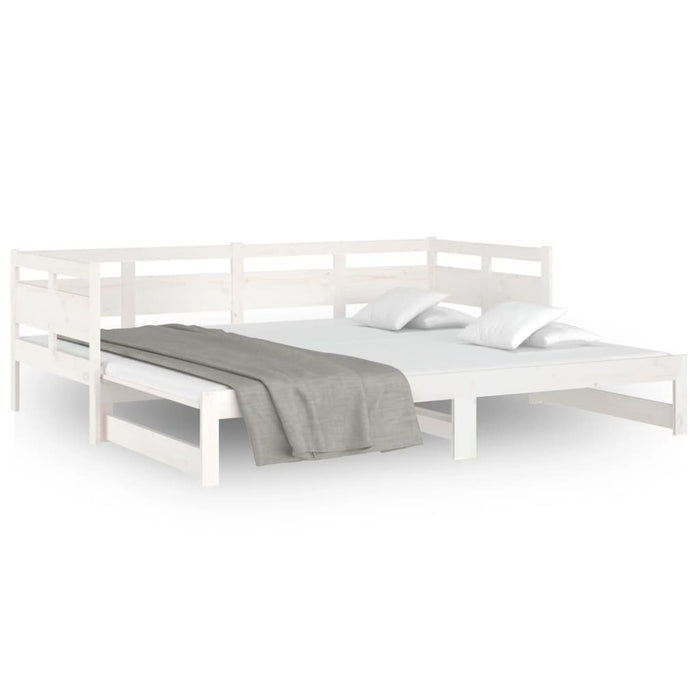 Pull-out Day Bed without Mattress White 2x(90x200) cm