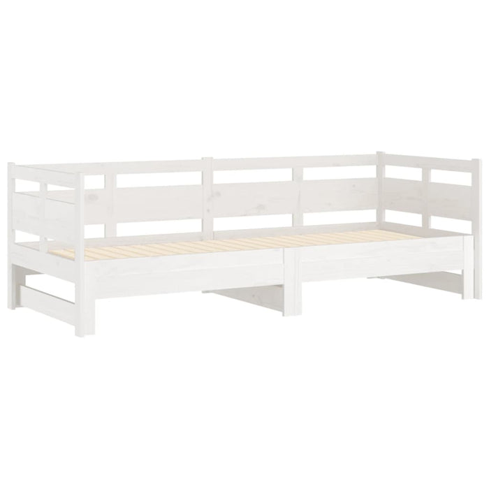 Pull-out Day Bed without Mattress White 2x(90x200) cm