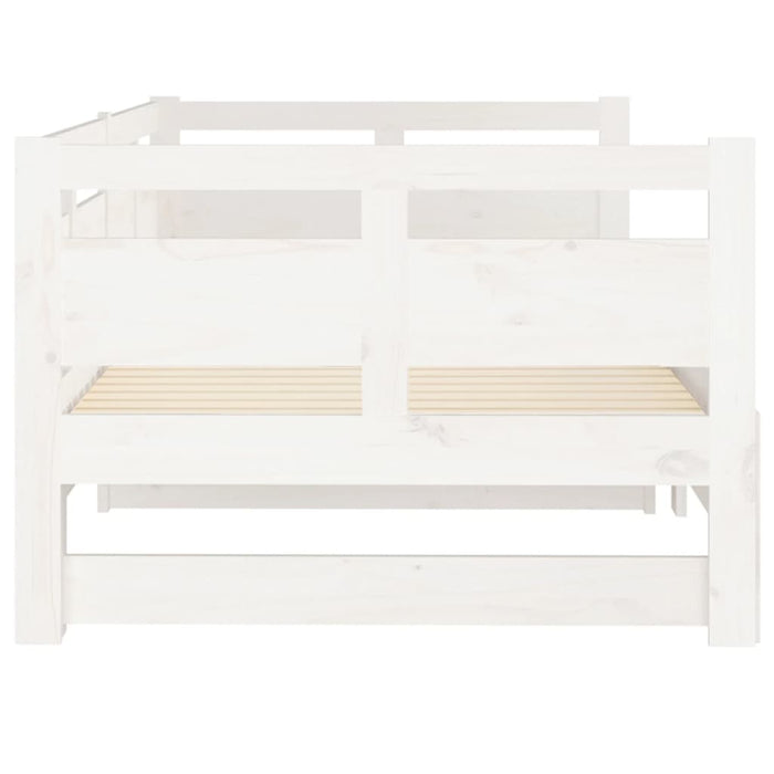 Pull-out Day Bed without Mattress White 2x(90x200) cm