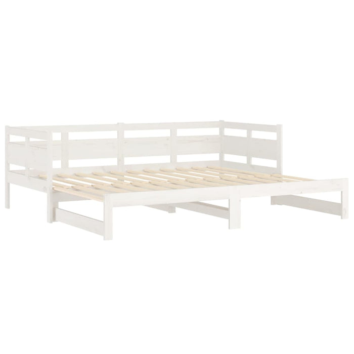 Pull-out Day Bed without Mattress White 2x(90x200) cm