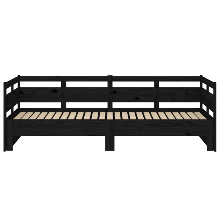 Pull-out Day Bed without Mattress Black 2x(80x200) cm