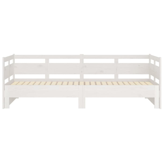 Pull-out Day Bed without Mattress White 2x(90x190) cm