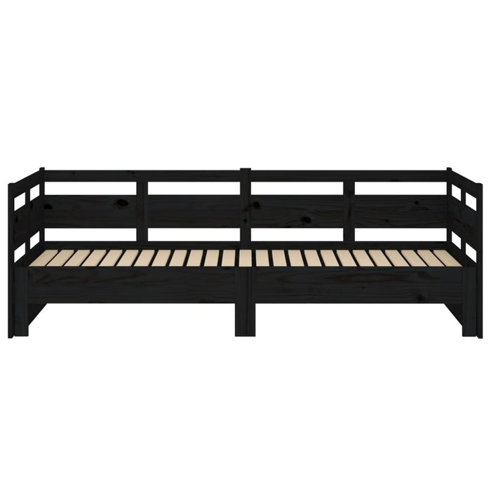 Pull-out Day Bed without Mattress Black 2x(90x190) cm