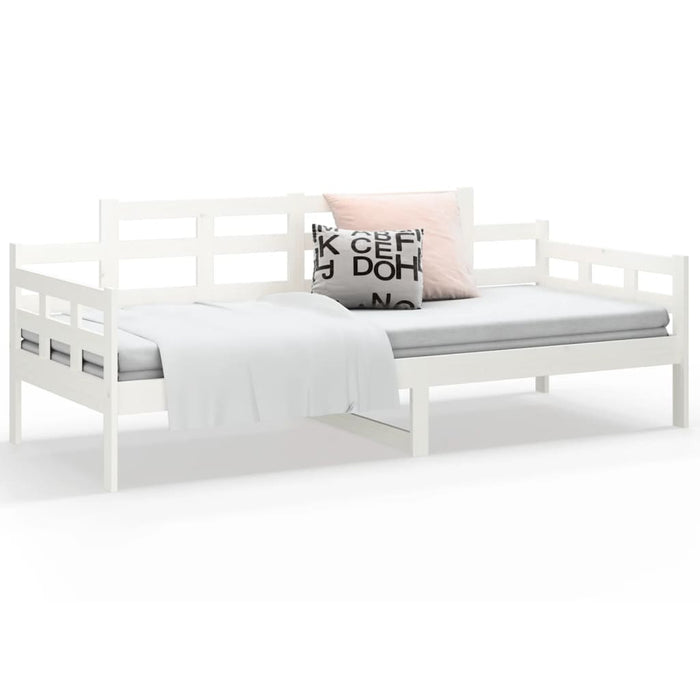 Day Bed without Mattress White Solid Wood Pine 80x200 cm