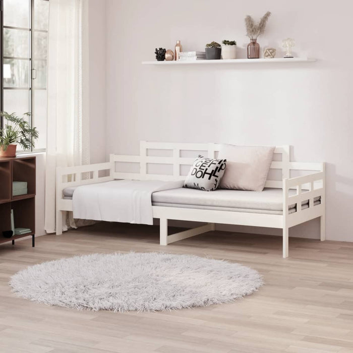 Day Bed without Mattress White Solid Wood Pine 80x200 cm