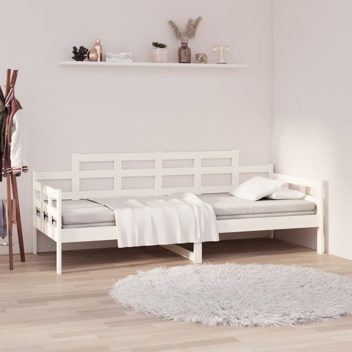 Day Bed without Mattress White Solid Wood Pine 80x200 cm