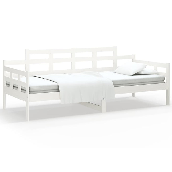 Day Bed without Mattress White Solid Wood Pine 90x190 cm Single