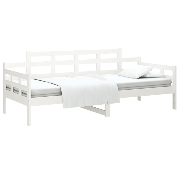 Day Bed without Mattress White Solid Wood Pine 90x190 cm Single