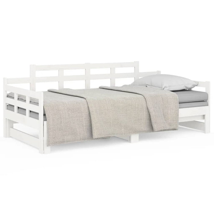 Pull-out Day Bed without Mattress White 2x(90x200) cm