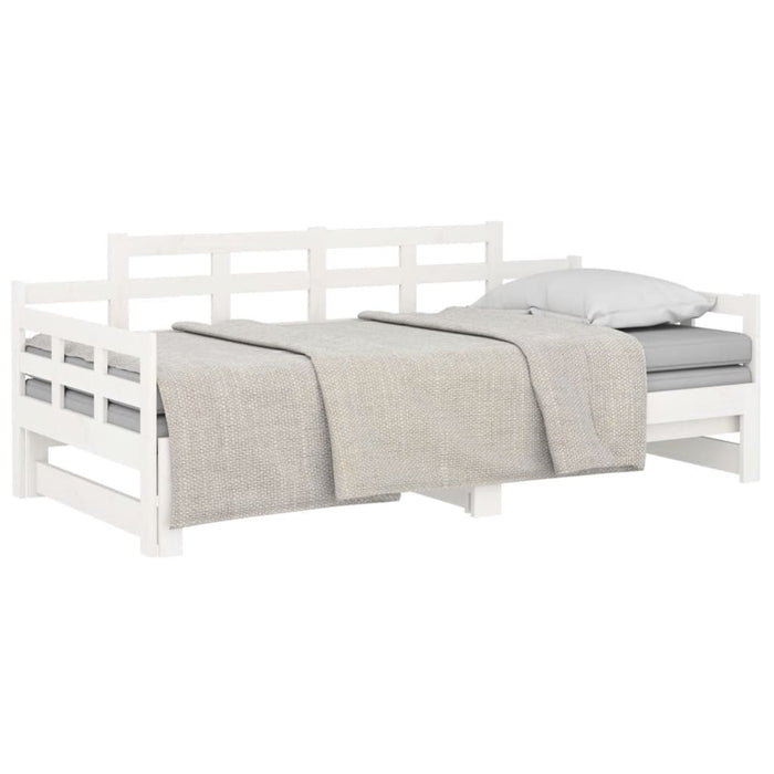 Pull-out Day Bed without Mattress White 2x(90x200) cm