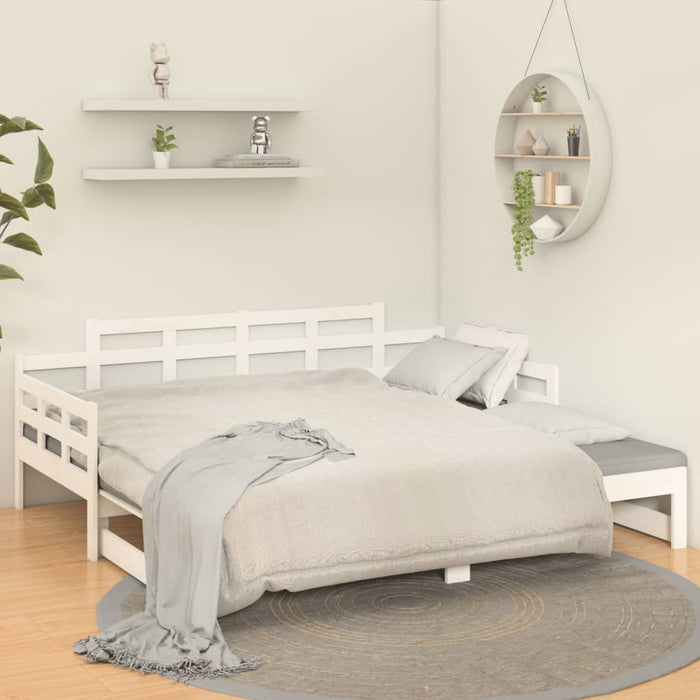 Pull-out Day Bed without Mattress White 2x(90x200) cm