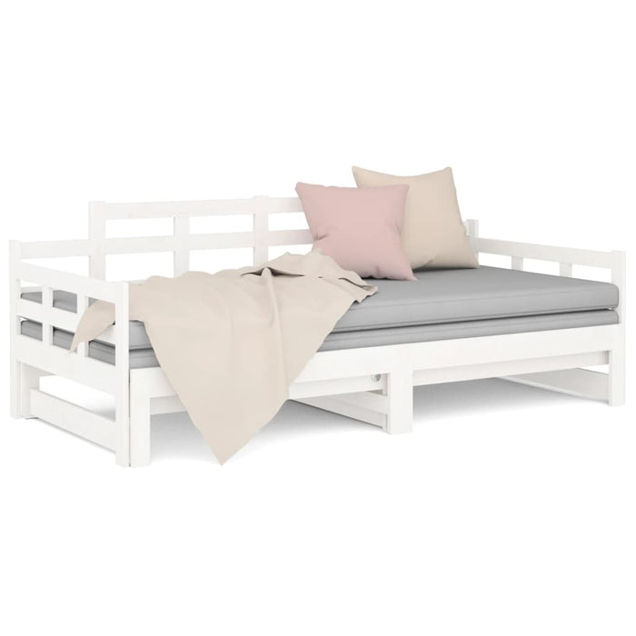 Pull-out Day Bed without Mattress White 2x(90x200) cm