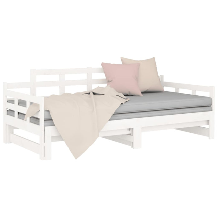 Pull-out Day Bed without Mattress White 2x(90x200) cm