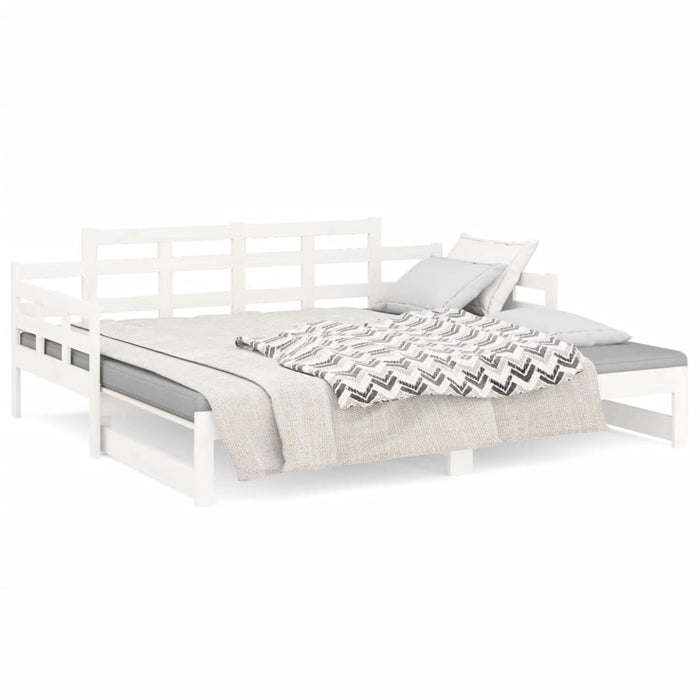 Pull-out Day Bed without Mattress White 2x(90x200) cm