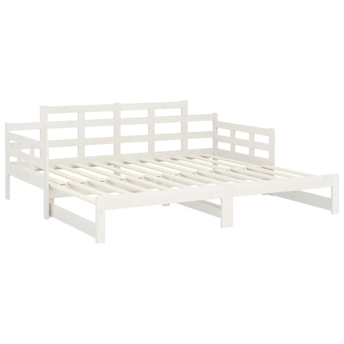 Pull-out Day Bed without Mattress White 2x(90x200) cm