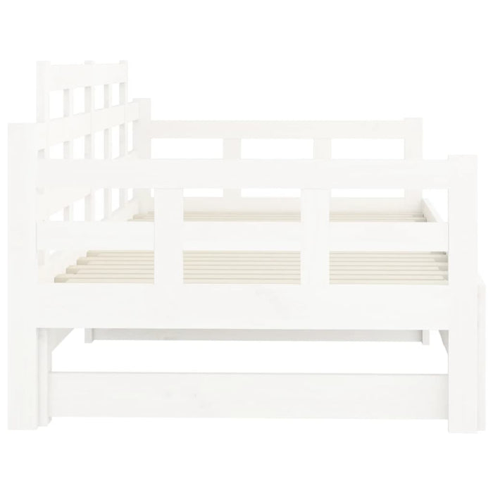 Pull-out Day Bed without Mattress White 2x(90x200) cm