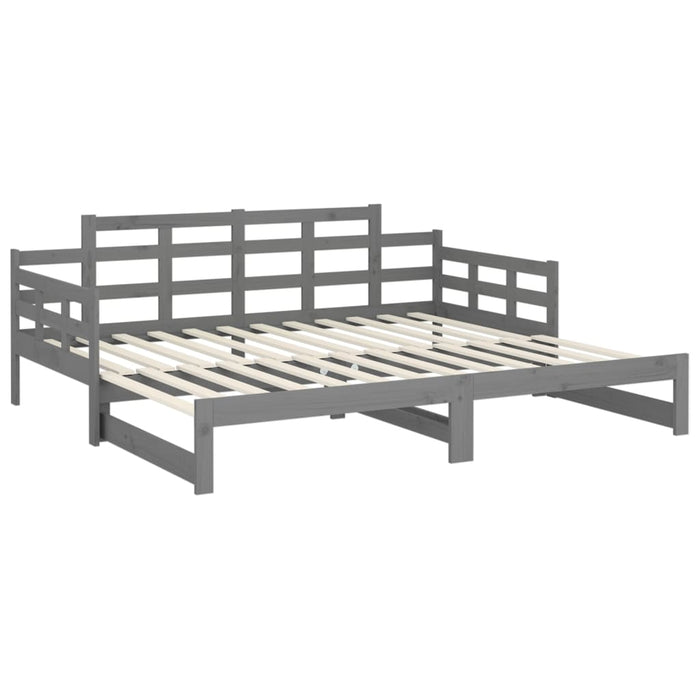 Pull-out Day Bed without Mattress Grey 2x(90x200) cm