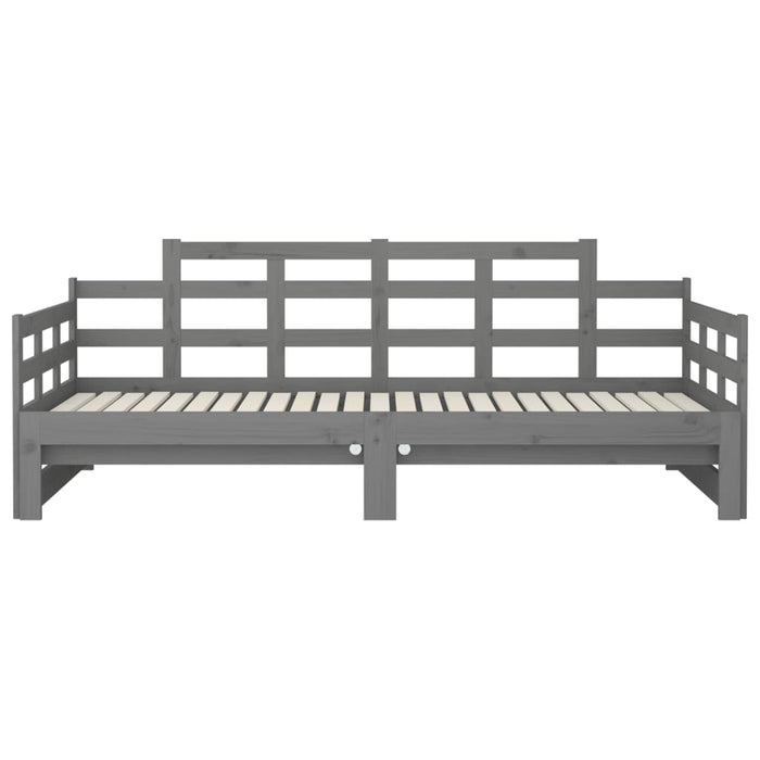 Pull-out Day Bed without Mattress Grey 2x(90x200) cm