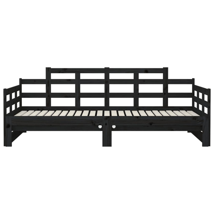 Pull-out Day Bed without Mattress Black 2x(90x200) cm