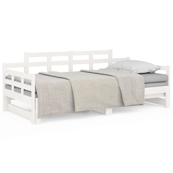 Pull-out Day Bed without Mattress White 2x(90x190) cm