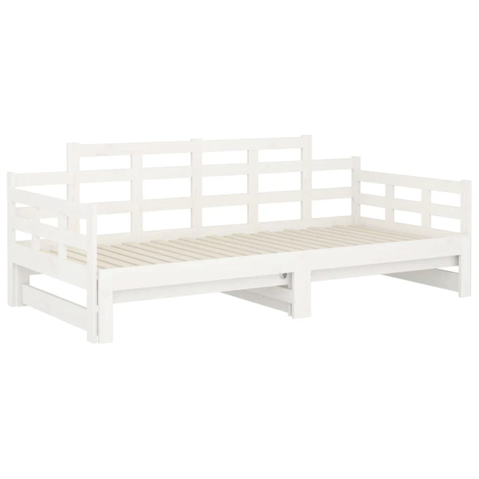 Pull-out Day Bed without Mattress White 2x(90x190) cm