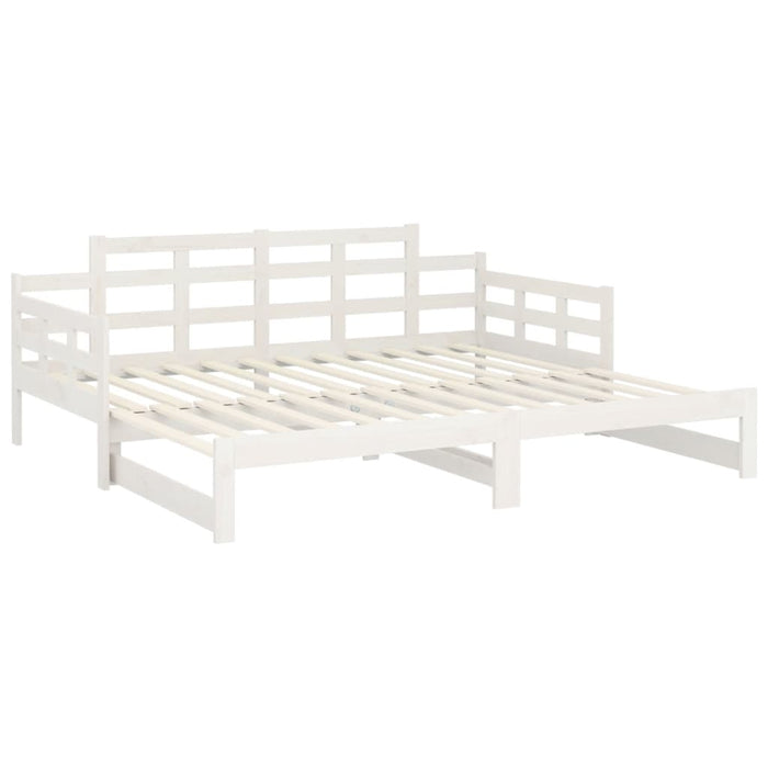 Pull-out Day Bed without Mattress White 2x(90x190) cm