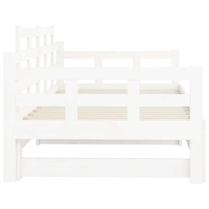 Pull-out Day Bed without Mattress White 2x(90x190) cm