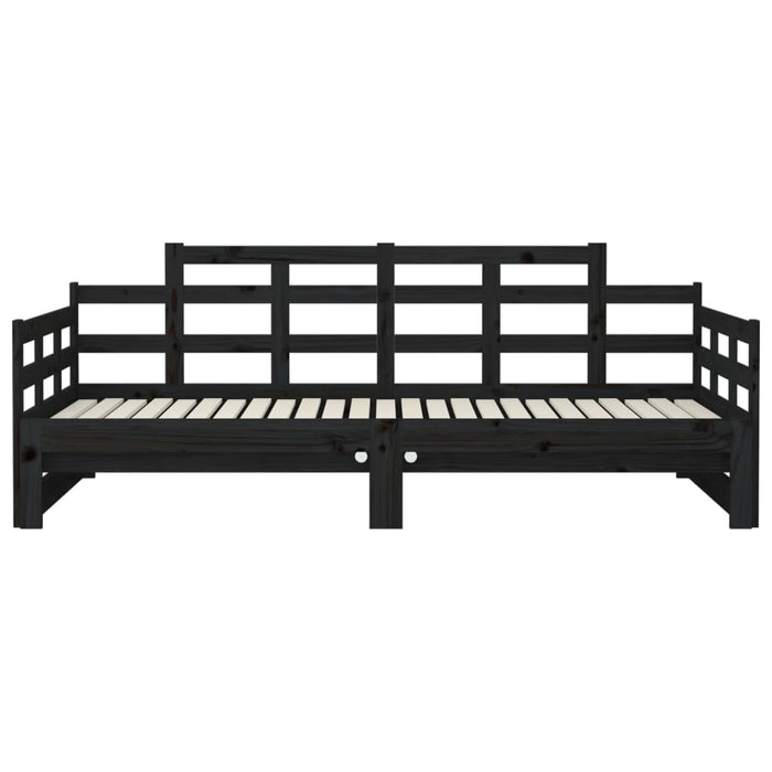 Pull-out Day Bed without Mattress Black 2x(90x190) cm