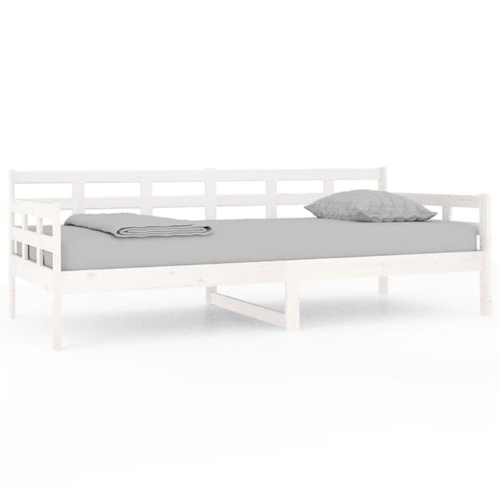 Day Bed without Mattress White Solid Wood Pine 90x200 cm