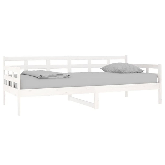 Day Bed without Mattress White Solid Wood Pine 90x200 cm