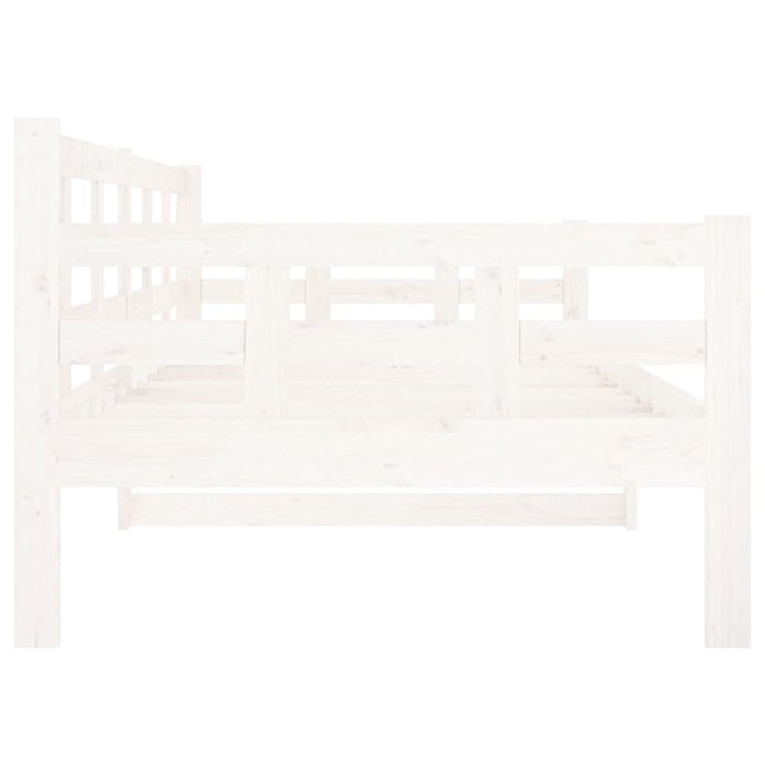 Day Bed without Mattress White Solid Wood Pine 90x200 cm