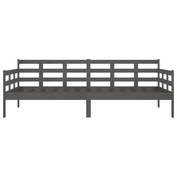 Day Bed without Mattress Grey Solid Wood Pine 90x200 cm