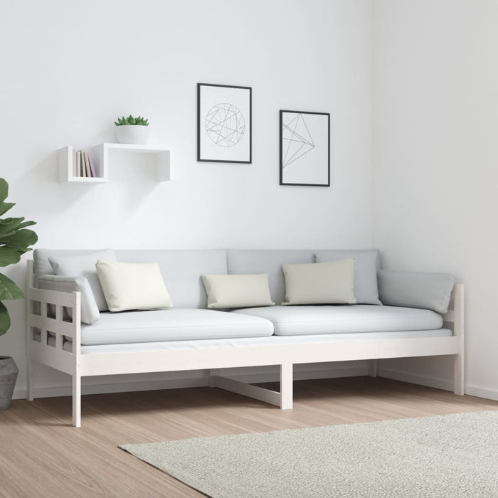 Day Bed without Mattress White Solid Wood Pine 80x200 cm