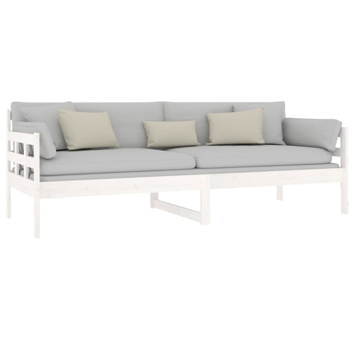 Day Bed without Mattress White Solid Wood Pine 80x200 cm