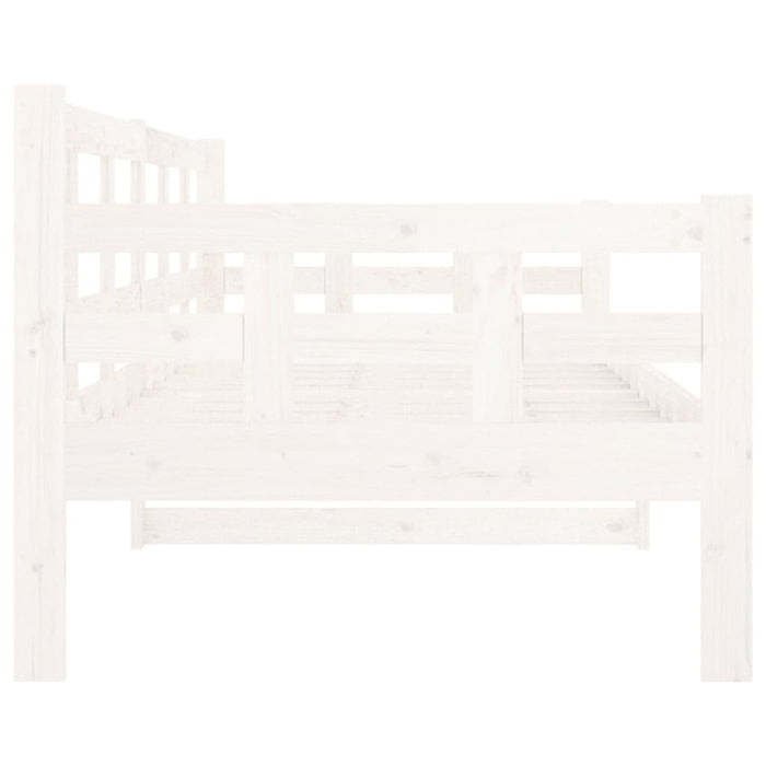 Day Bed without Mattress White Solid Wood Pine 80x200 cm