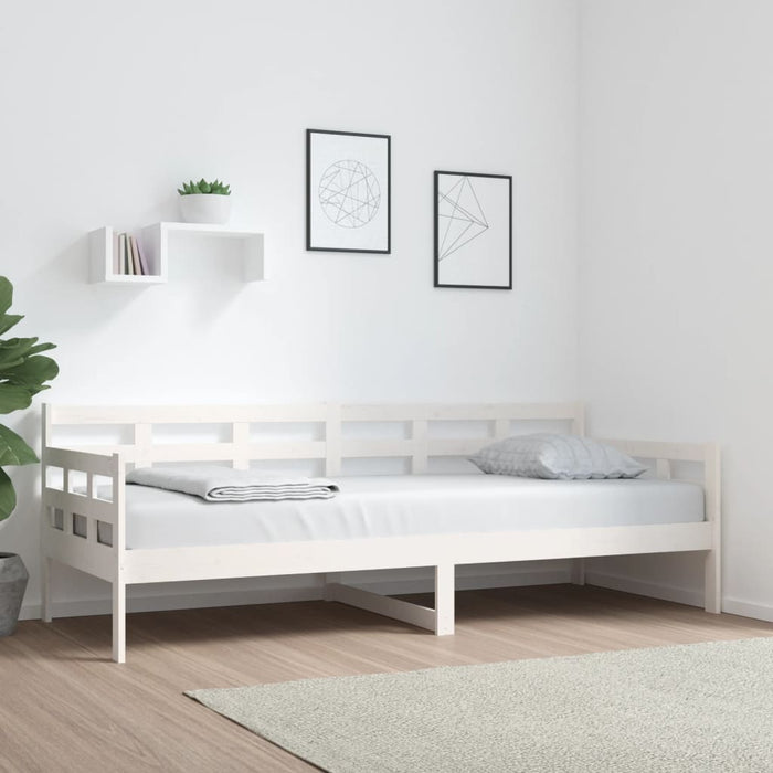 Day Bed without Mattress White Solid Wood Pine 80x200 cm