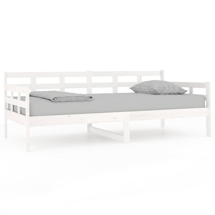 Day Bed without Mattress White Solid Wood Pine 90x190 cm Single