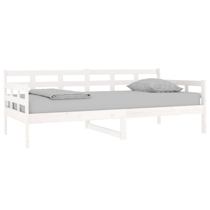 Day Bed without Mattress White Solid Wood Pine 90x190 cm Single