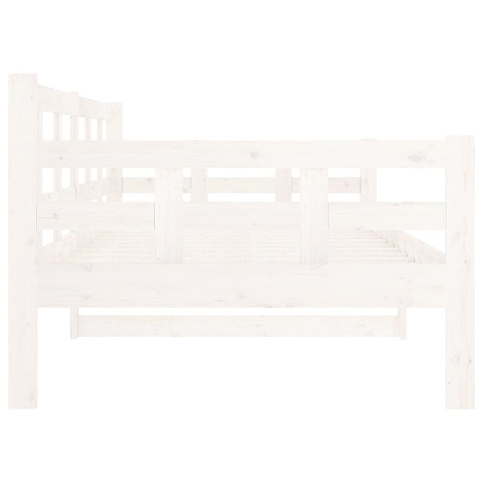 Day Bed without Mattress White Solid Wood Pine 90x190 cm Single