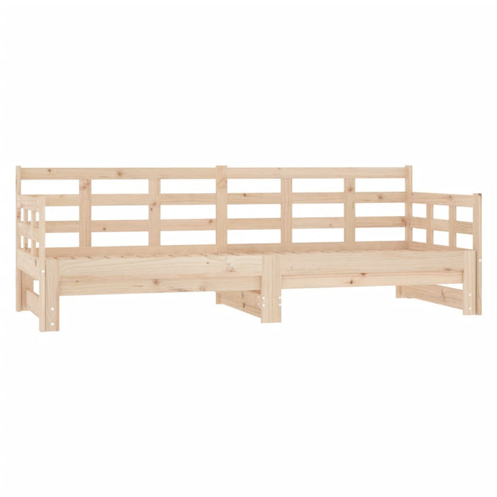 Pull-out Day Bed without Mattress Solid Wood Pine 2x(90x200) cm