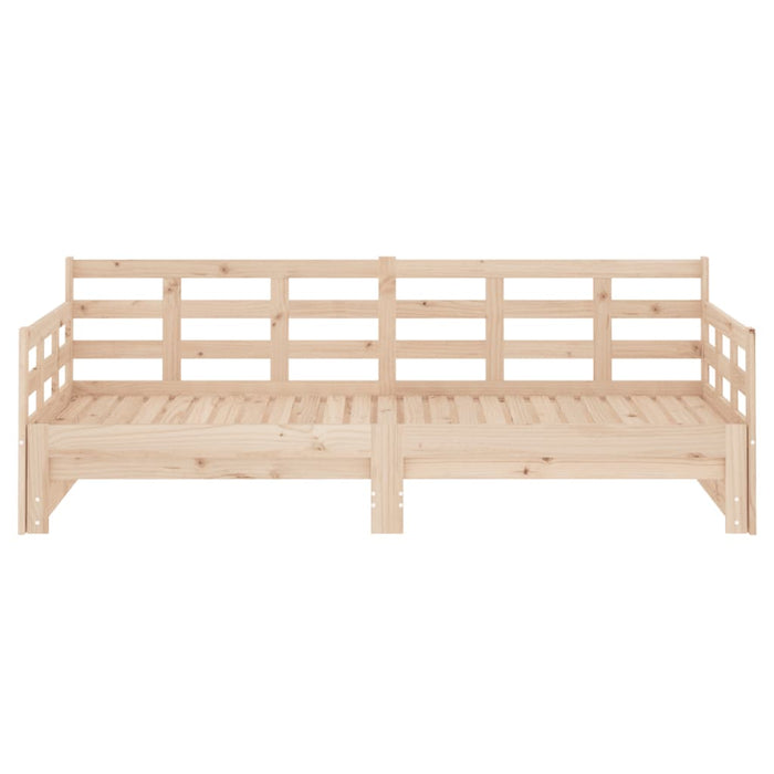 Pull-out Day Bed without Mattress Solid Wood Pine 2x(90x200) cm