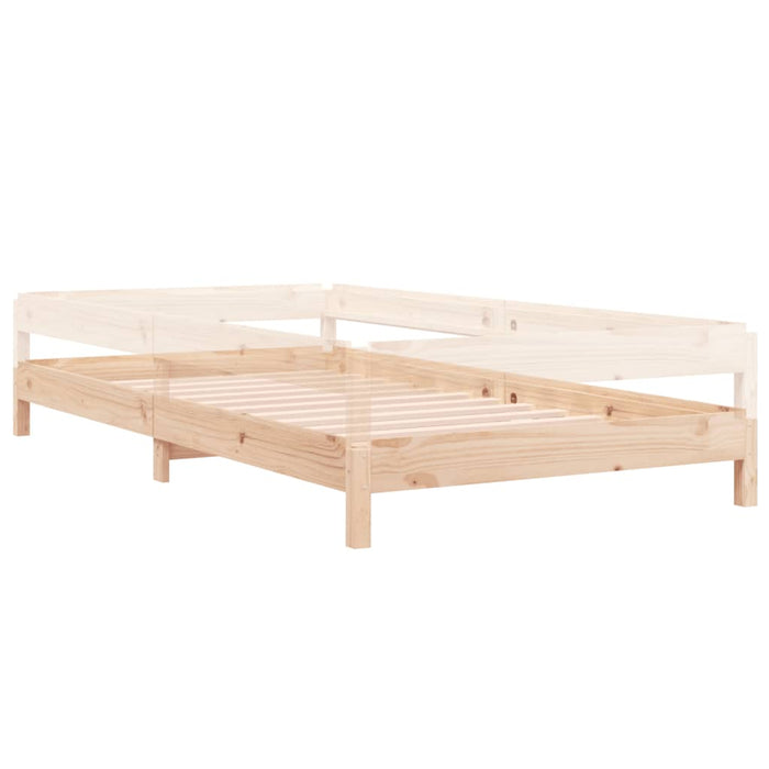 Stack Bed without Mattress 90x200 cm Solid Wood Pine