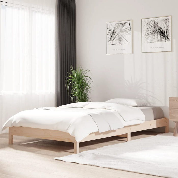 Stack Bed without Mattress 90x200 cm Solid Wood Pine