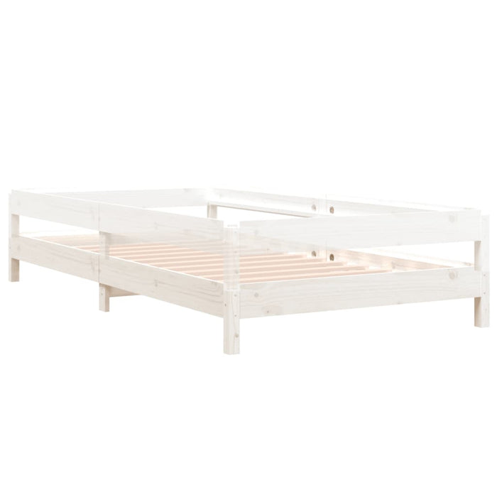 Stack Bed without Mattress White 80x200 cm Solid Wood Pine