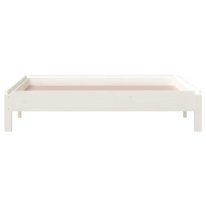 Stack Bed without Mattress White 80x200 cm Solid Wood Pine