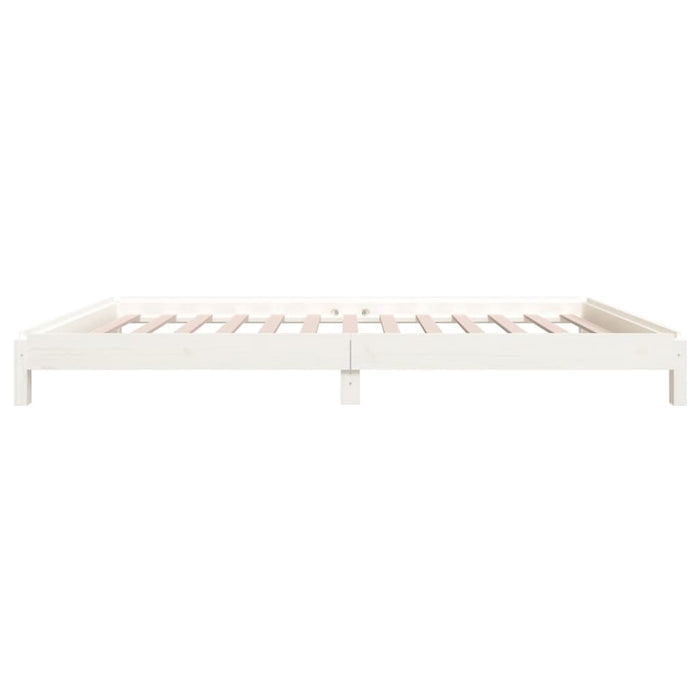 Stack Bed without Mattress White 80x200 cm Solid Wood Pine