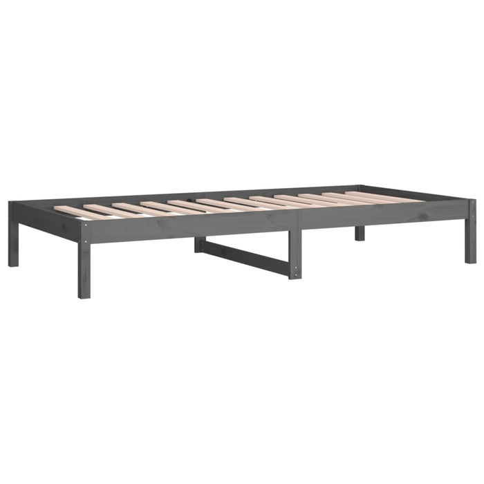 Day Bed without Mattress Grey 90x200 cm Solid Wood Pine