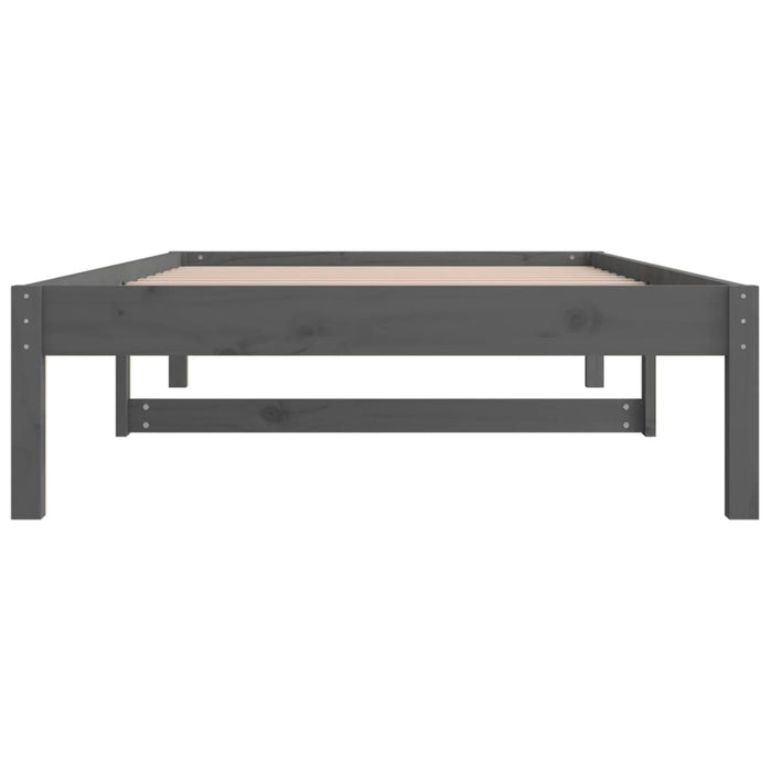 Day Bed without Mattress Grey 90x200 cm Solid Wood Pine