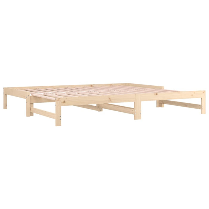 Pull-out Day Bed without Mattress 2x(90x200) cm Solid Wood Pine